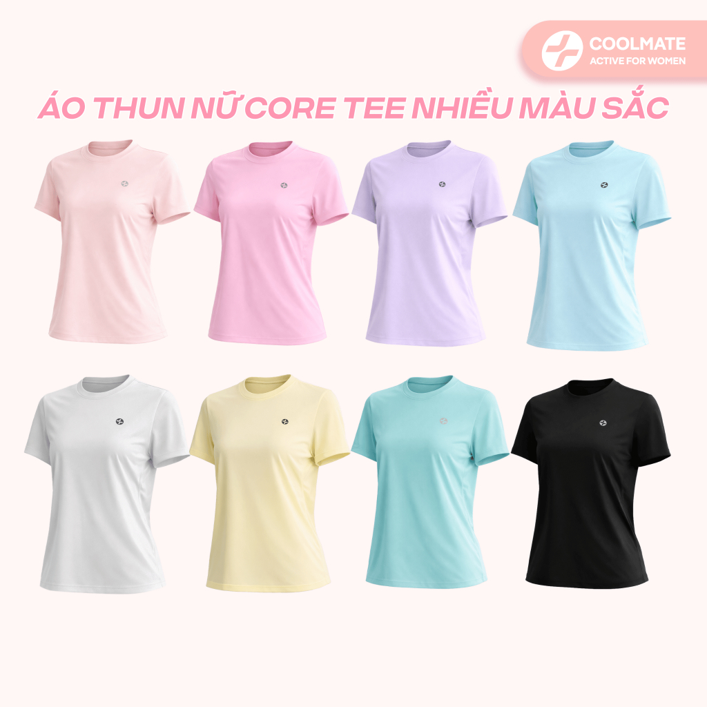 [MUA 2 GIẢM 10%] Áo chạy bộ nữ Core Tee thoáng khí - Coolmate Active For Women