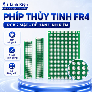 PCB lỗ, phíp đồng 2x8 3x7 4x6 5x7 6x8 7x9 8x12 12x15 12x18cm phíp thủy tinh FR4 2 mặt