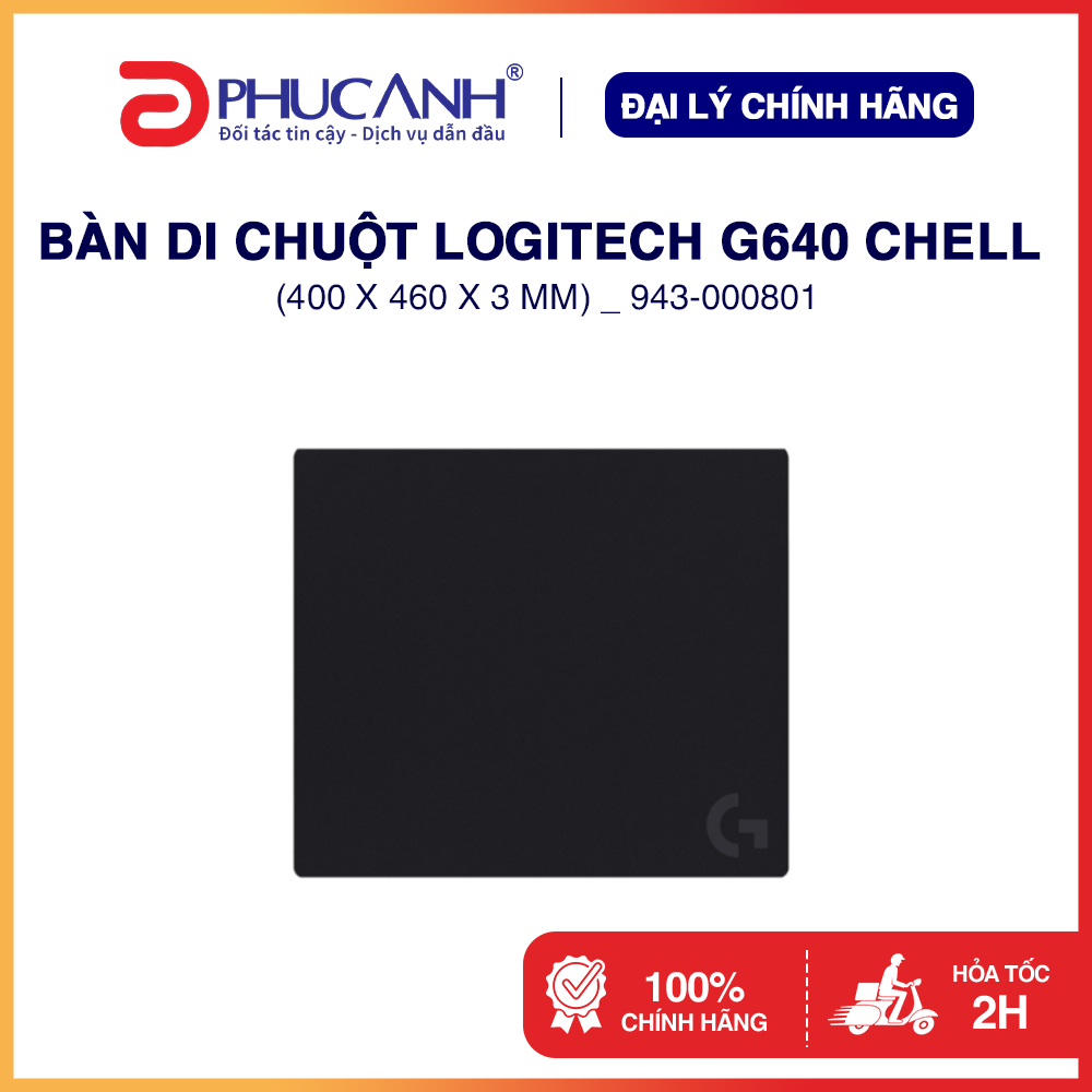 Bàn di chuột Logitech G640 CHELL 400 X 460 X 3 MM _ 943-000801 - Hàng Chính Hãng