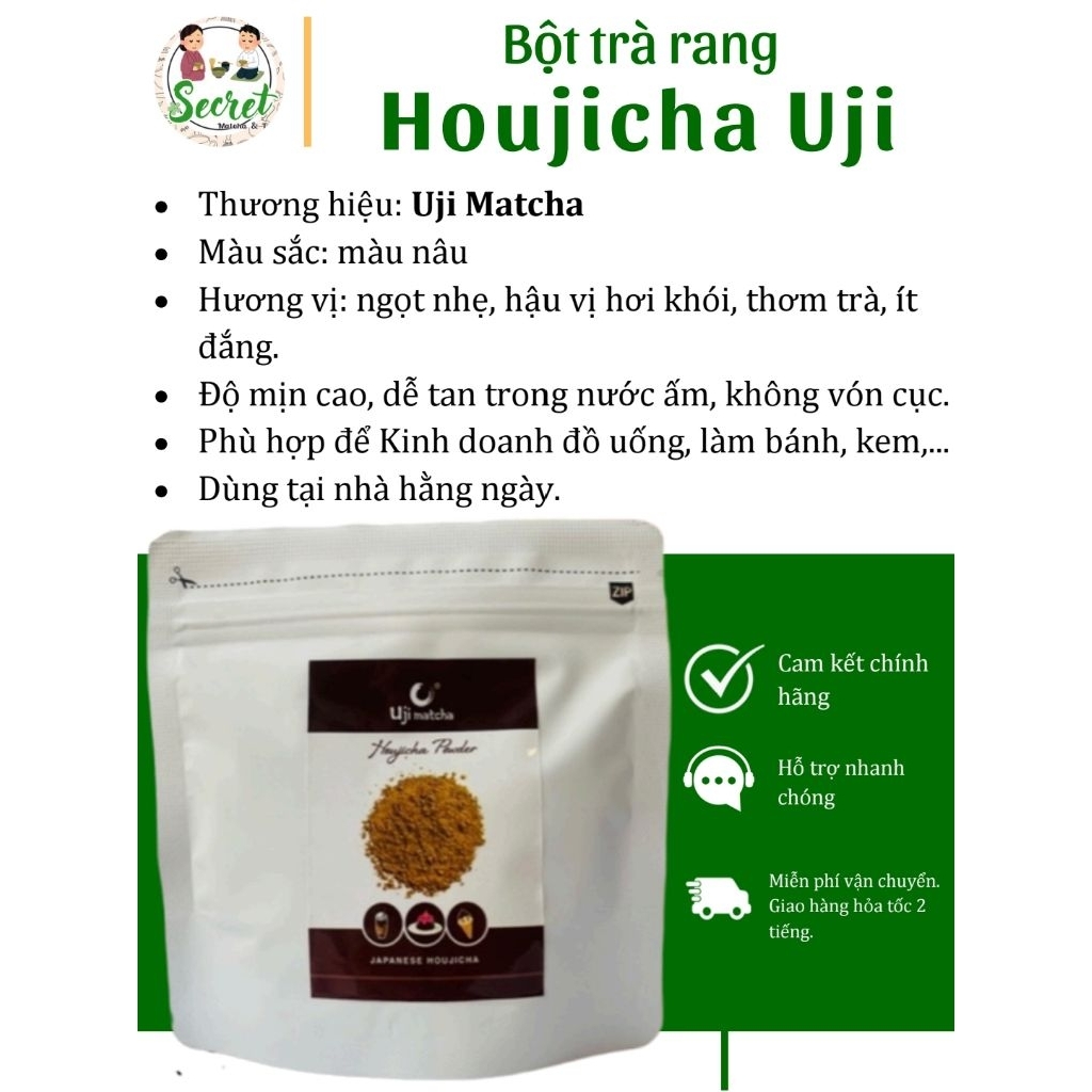 Bột trà rang Houjicha Uji -  Uji Matcha - SECRET SHOP