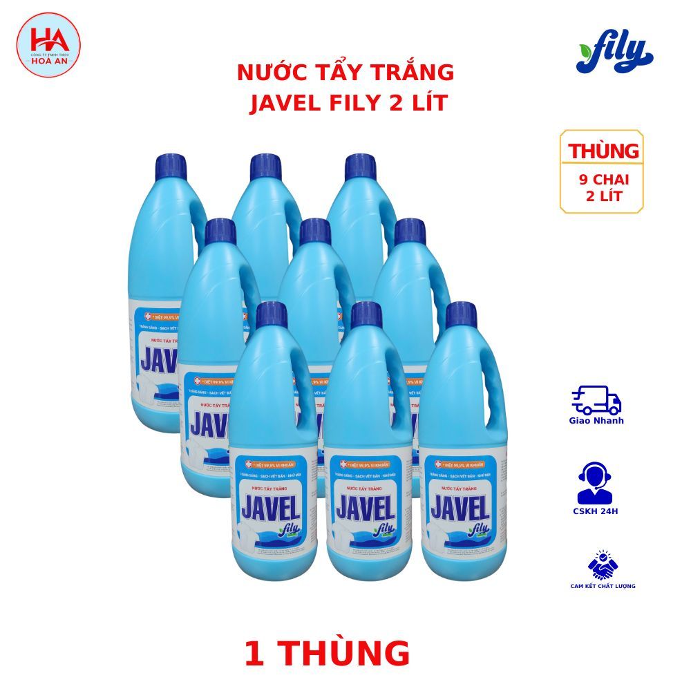 (1 THÙNG): Nước Tẩy Trắng JAVEL FILY 2 Lít