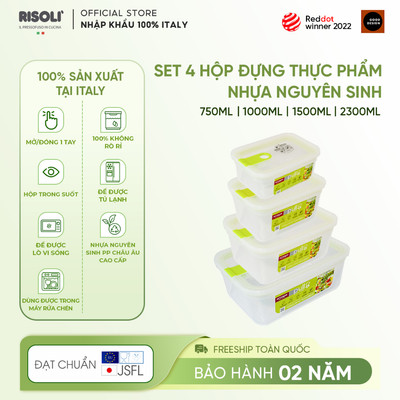 Hộp đựng thực phẩm cao cấp nhựa nguyên sinh Pull Box Chef OMADA sản xuất 100% tại Italy,