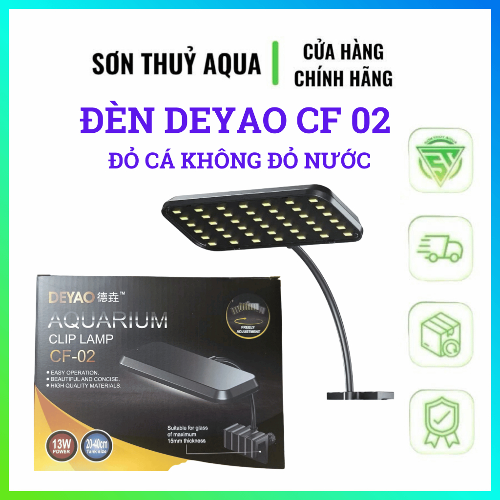 Đèn led bể cá Deyao CF 02 13W đỏ cá không đỏ nước