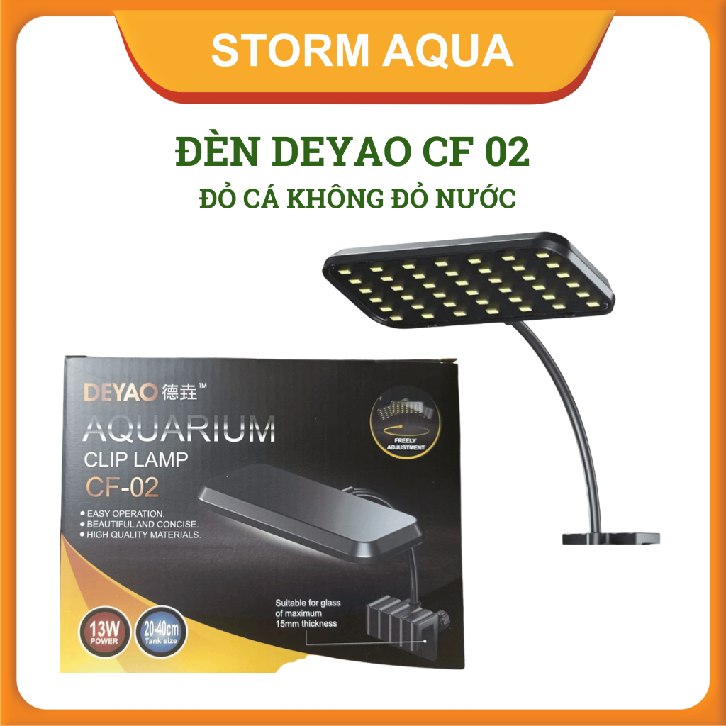 Đèn led bể cá Deyao CF 02 13W đỏ cá không đỏ nước