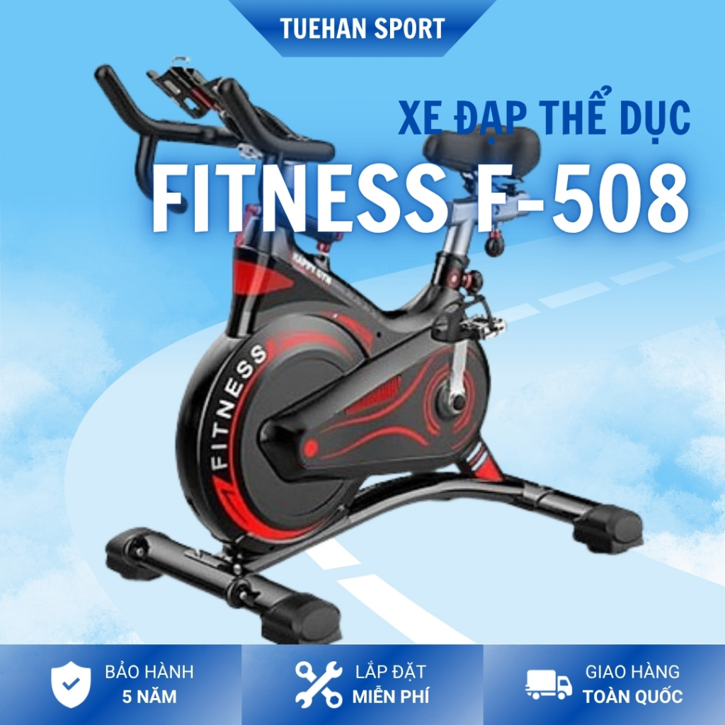 Xe đạp thể dục Fitness F-509/F-508 – Xe đạp tập tại nhà, kháng lực từ, màn hình LCD, tải 150kg