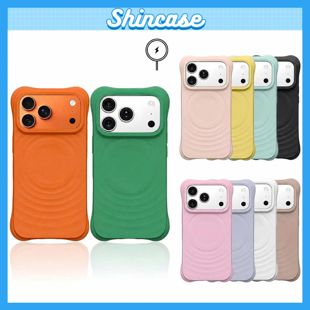 Ốp Lưng iPhone Gợn Sóng Từ Tính Hỗ Trợ Sạc Không Dây Chống Sốc Bảo Vệ Điện…