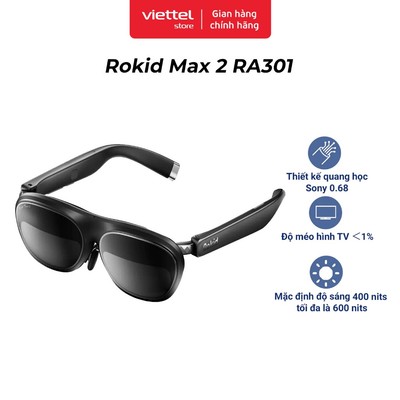 Kính mắt thông minh Rokid Max 2 Chính hãng | Tích Hợp Loa Định Hướng Và Micro Chống Ồn
