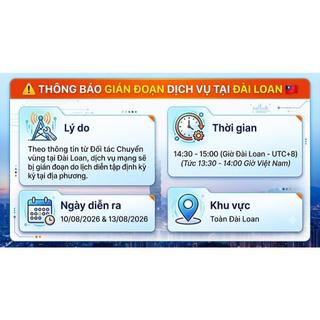 【Sim du lịch Đài Loan】【Nhà mạng Chunghwa】【Internet tốc độ cao 4G / 5G】Sim Du Lịch InterSIM giao hoả tốc HCM