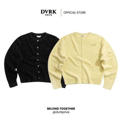 Áo Cardigan Nam Nữ Form Boxy Fit DVRK Privé Len Xù Cao Cấp Áo Khoác Couple Local Brand Chính Hãng