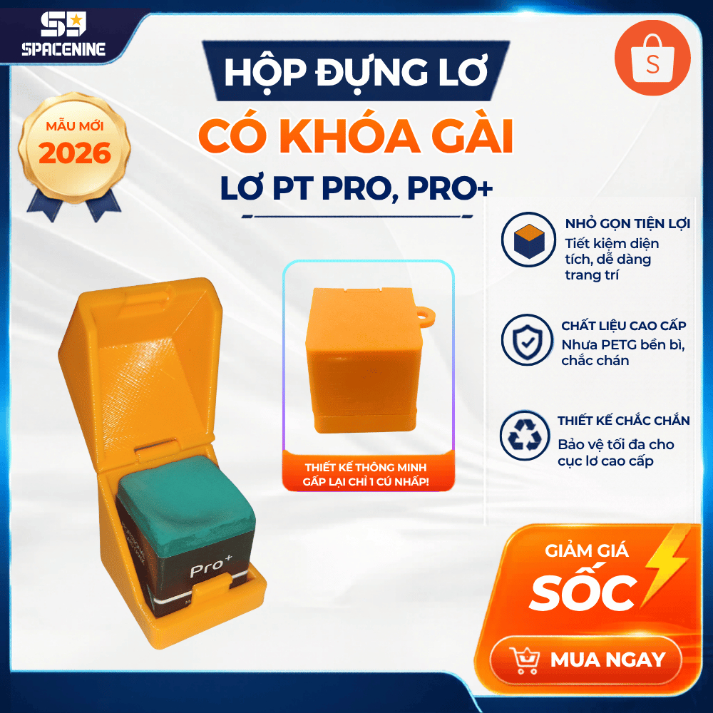 Hộp Đựng Lơ Bida Khóa Gài Tích Hợp – Bảo Vệ Lơ Tp Pro / Tp Pro+ / Diamond