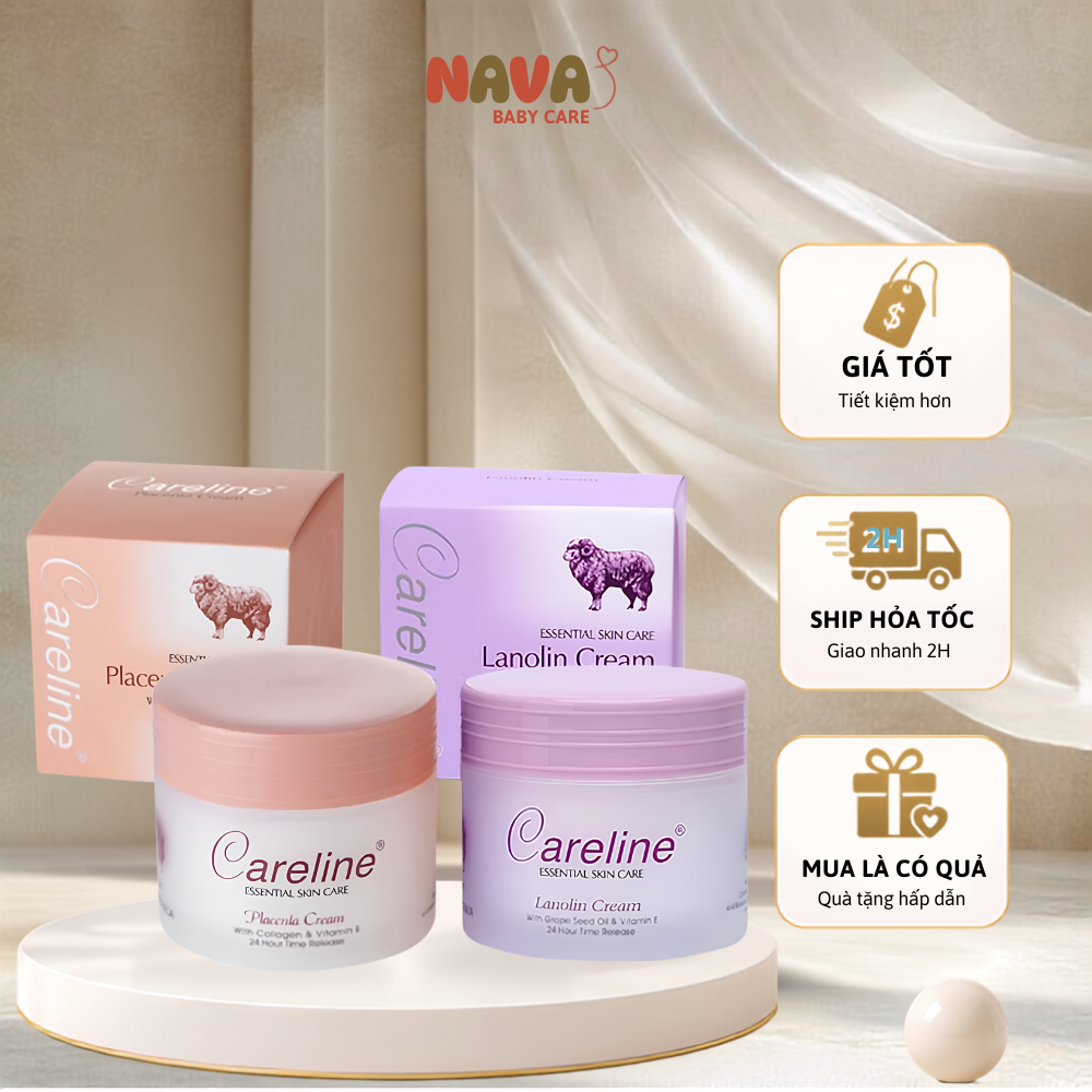 Kem Dưỡng Da Nhau Thai Cừu Careline 100ml Úc Dưỡng Ẩm Chăm Sóc Da Mặt Và Cơ Thể Chính Hãng