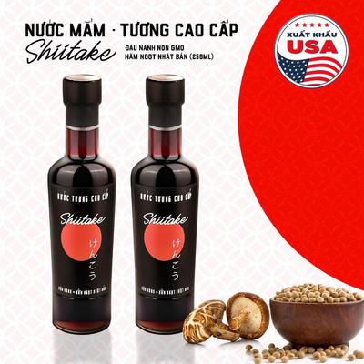 Combo 2 Chai 250ml Nước Tương Cao Cấp Shiitake Làng Chài Xưa Tự Nhiên Lên Men Từ Nấm Ngọt Nhât