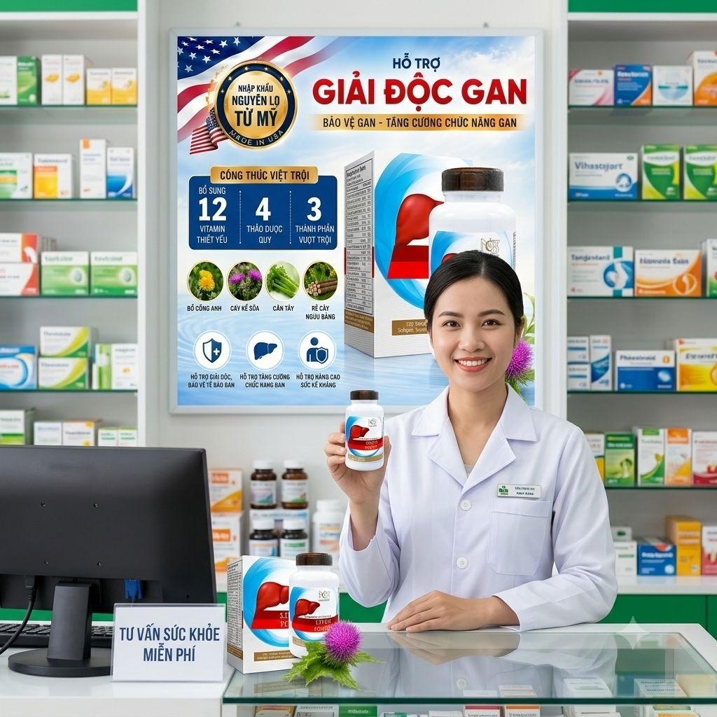 {Chính hãng USA} Viên uống giải độc gan LIVER FORTE, giúp phục hồi và bảo vệ tế bào gan