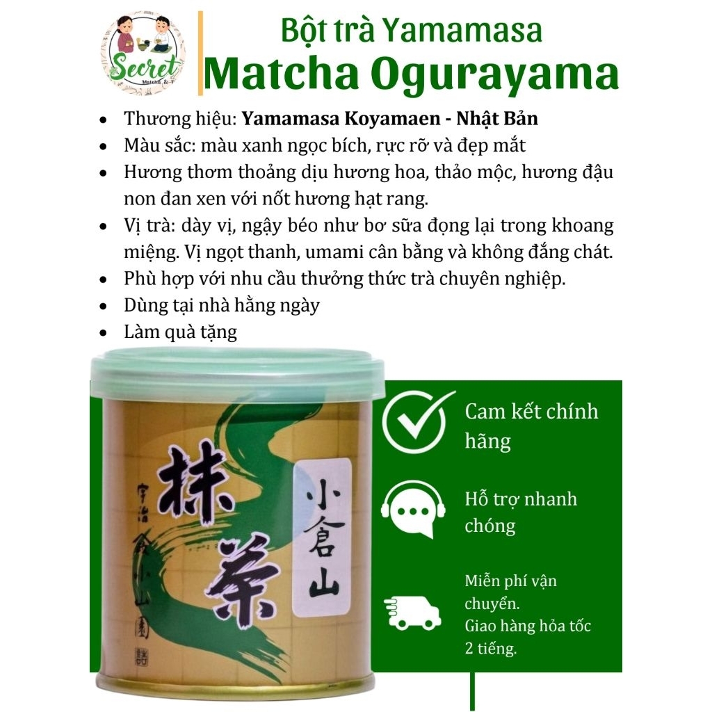 Bột trà Matcha Ogurayama nội địa Nhật Bản - Yamamasa Koyamaen - SECRET SHOP