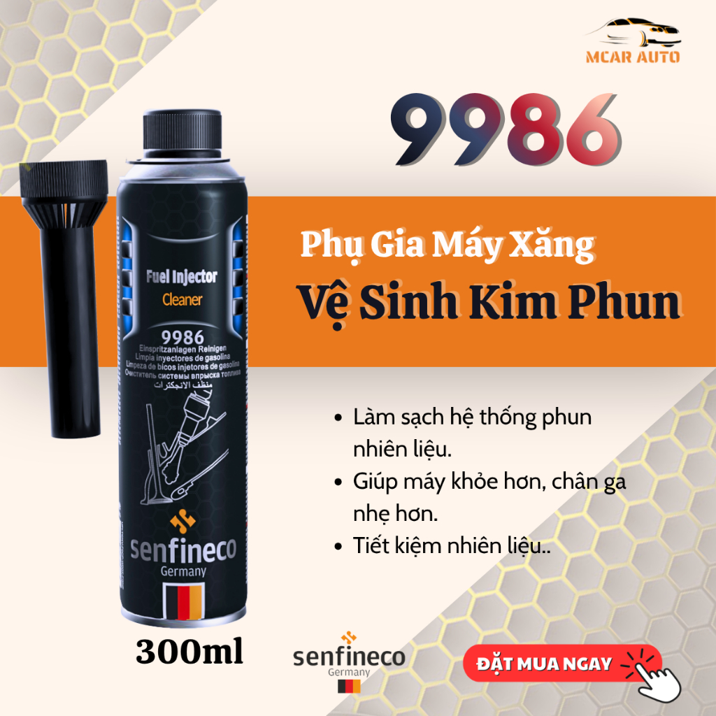 [Senfineco 9986] Dung Dịch Vệ Sinh Kim Phun Máy Xăng Fuel Injector Cleaner (dung tích 300ml)