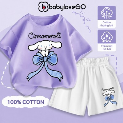 Đồ bộ bé gái BabyloveGO set đồ quần áo mùa hè cực xinh cho bé 1-10 tuổi