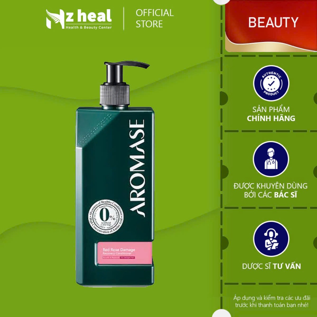 Dầu xả phục hồi hư tổn AROMASE Red Rose Recovery Hair Conditioner (400ml)