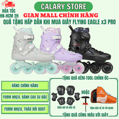 [Tặng Bảo Hộ] Giày Patin Người Lớn[Centosy] Flying Eagle X3 Pro Chính Hãng -From Nhựa, Frame Hợp Kim Nhôm Chắc Chắn