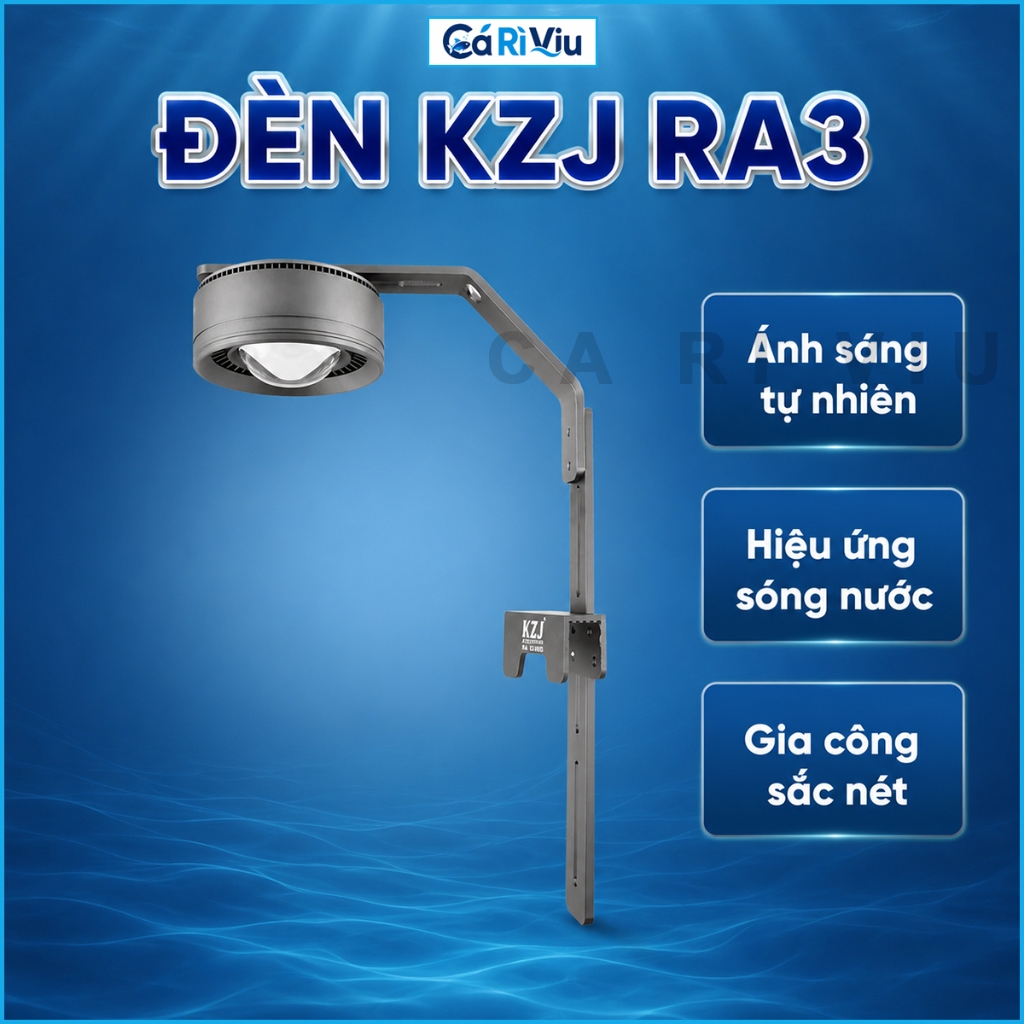 Đèn LED Aquarium KZJ RA3 WRGB-UV – Đèn rọi cao cấp, ánh sáng full spectrum chân thực