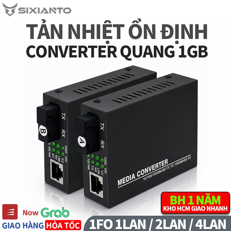 Converter Quang 1000Mbps 100Mbps Bộ Chuyển Đổi Quang Điện Gigabit SC RJ45 1 Sợi 2 Sợi Single Mode Me