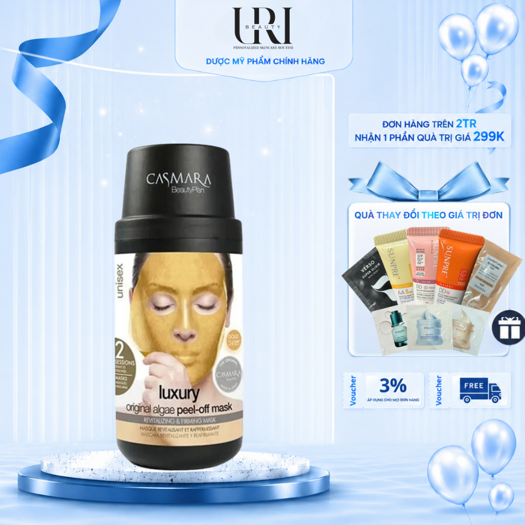 [CôngTy] CASMARA Luxury Purifying Original Algae Peel-Off Mask – Mặt Nạ Vàng Peel-Off Dưỡng Da 50ml