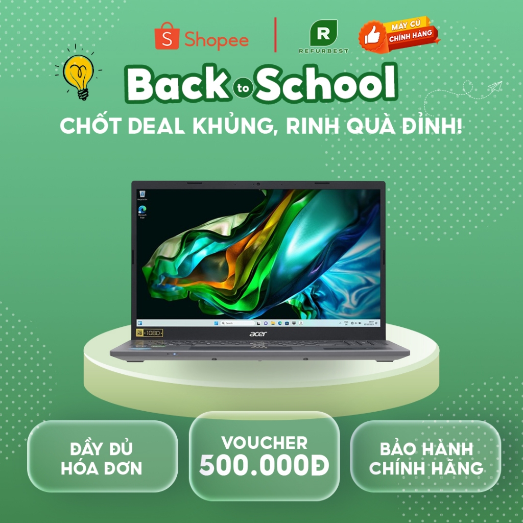 [Máy cũ] [Trả bảo hành] Acer Aspire A515 58GM 53PZ i5 13420H/8GB/512GB/4GB RTX2050/156"F/Win11/(NXKQ