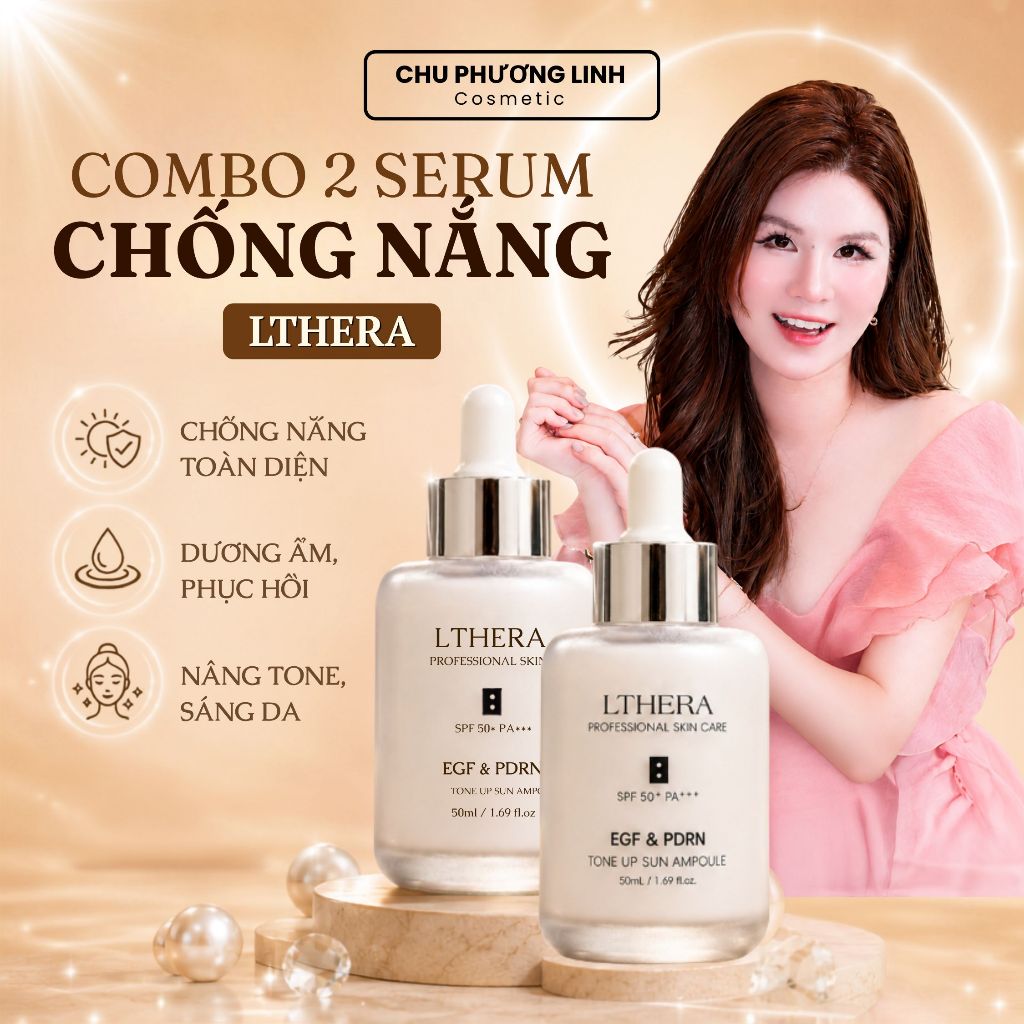 [MUA 1 TẶNG 1] Combo 2 Serum Chống Nắng Lthera, Kiềm Dầu & Giữ Ẩm - CB0212