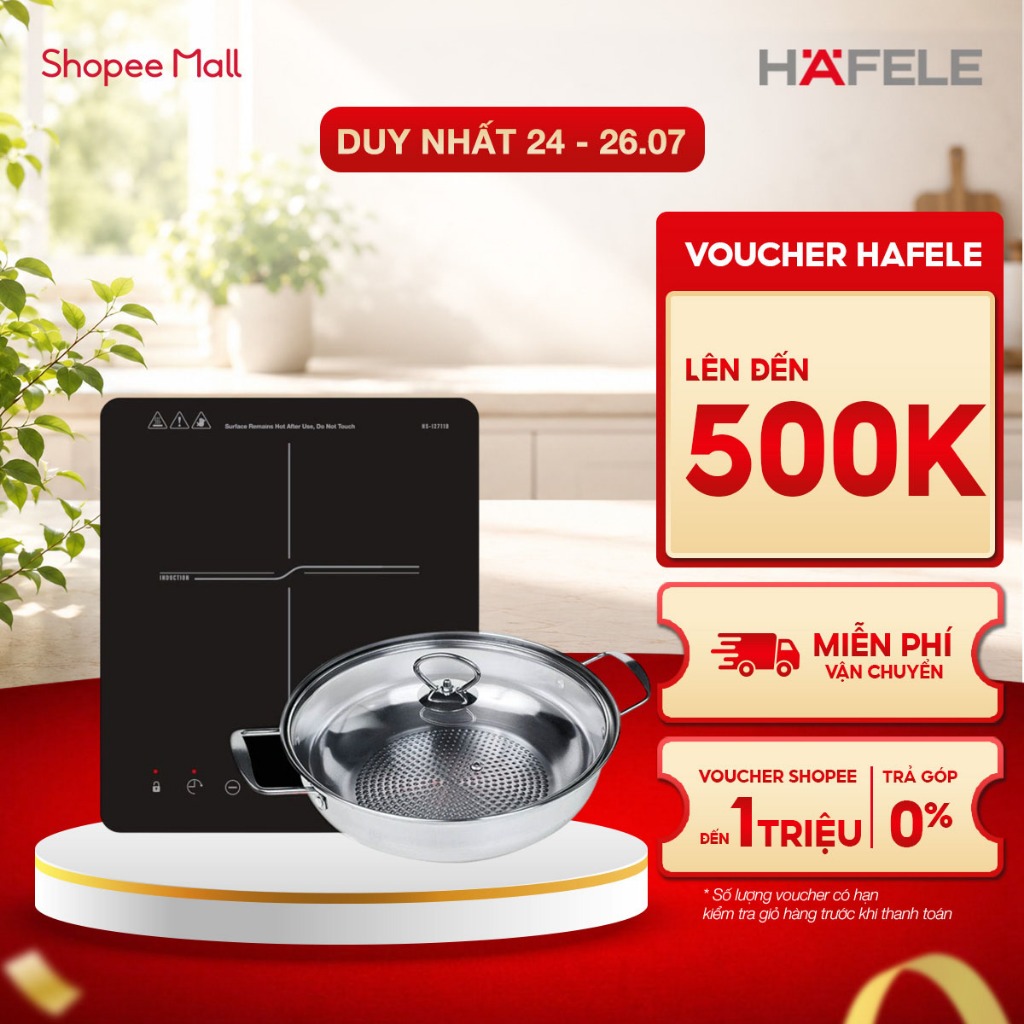 [NEW] [Tặng kèm nồi Inox] Bếp từ đơn Hafele HS-I2711B 536.61.890