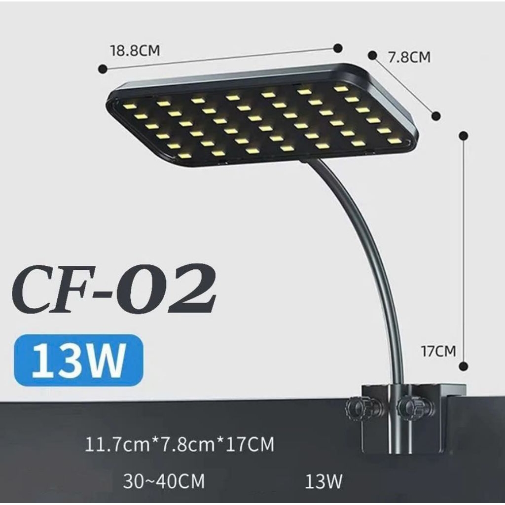 Đèn DEYAO CF01 - CF02 13W  - Đỏ Cá Không Đỏ Nước, Ánh Sáng Toàn Phổ Phiên Bản Mới