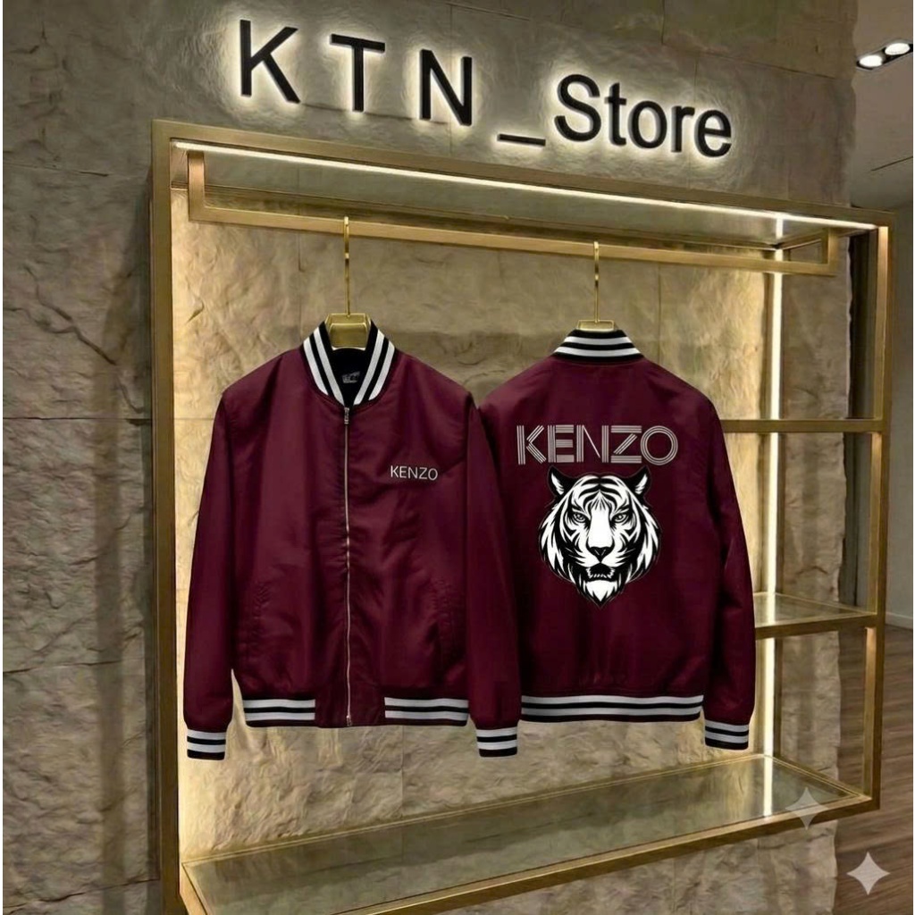 Áo Khoác Bomber Nam Hổ Kenzo Mẫu Mới Cập Bênns 2026, Áo Khoác Bomber Nam Logo Thêu Tỉ Mỉ Từng Đường 