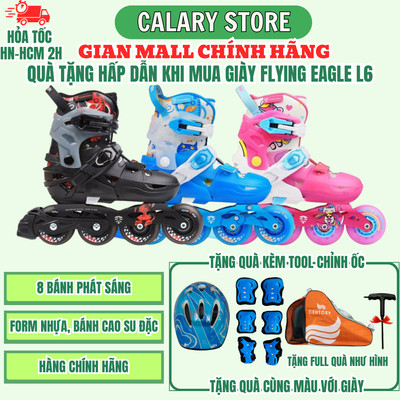 [Tặng Đầy Đủ Quà] Giày Patin Trẻ Em Cao Cấp [Centosy] Flying Eagle L6 Lumos Chính Hãng 8 Bánh Đèn Phát Sáng