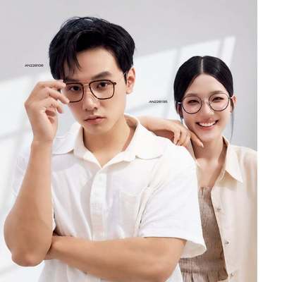 Gọng kính mắt thời trang ANNA nam nữ dáng vuông chất liệu kim loại cao cấp AN228106