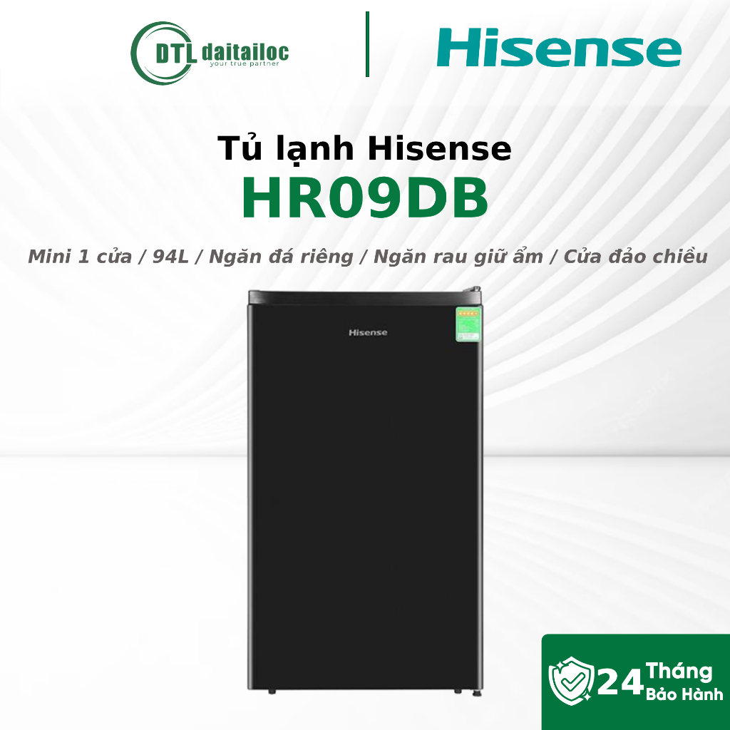 Tủ Lạnh Hisense HR09DB Ngăn Đá Riêng Ngăn Rau Giữ Ẩm Cửa Đảo Chiều | Chính Hãng | Bảo Hành 24 Tháng