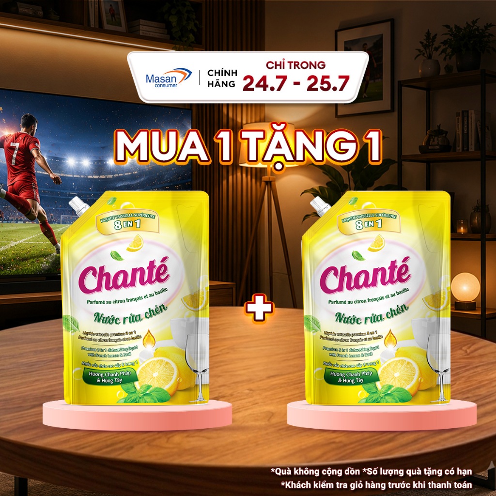 [LS][Chọn loại] Combo 2 Nước rửa chén Chanté túi x 3.2kg