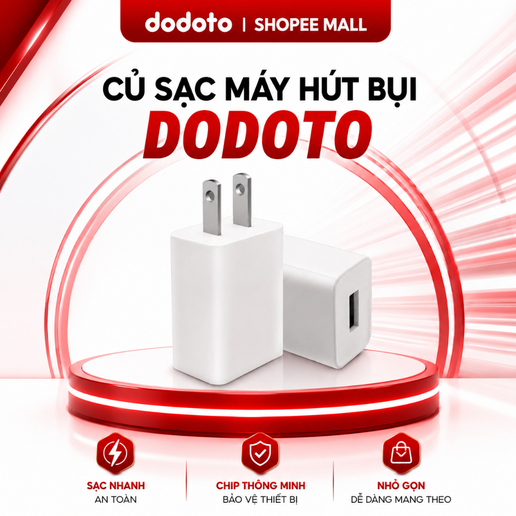 Củ sạc 5V-1A /2A máy hút bụi cầm tay không dây dodoto