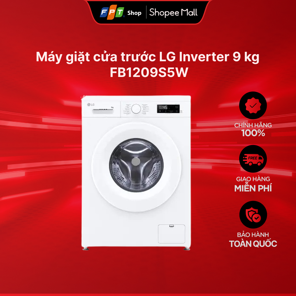 Máy giặt cửa trước LG Inverter 9 kg FB1209S5W
