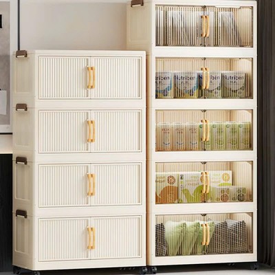 Tủ Sách Vở Gấp Gọn Có Bánh Xe Di Chuyển Đựng Đồ Dùng Sách Vở Mỹ Phẩm Học Sinh-Gia Đình Dù