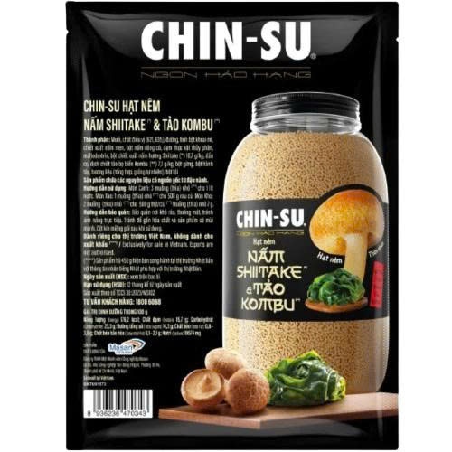 [HSD: 24.11] [Hàng tặng không bán] Hạt nêm CHIN-SU Nấm Shiitake & Tảo Kombu gói x 400gr