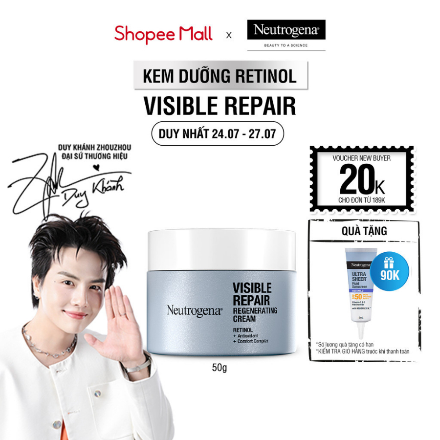 Kem dưỡng Retinol Chống Lão Hóa Giảm Nhăn Neutrogena® Visible Repair Regenerating Cream (50g)