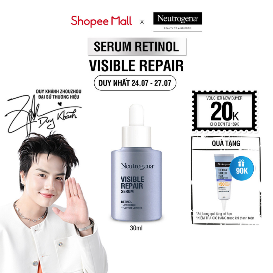 Serum Retinol Chống Lão Hóa Giảm Nhăn Neutrogena® Visible Repair Serum (30ml)