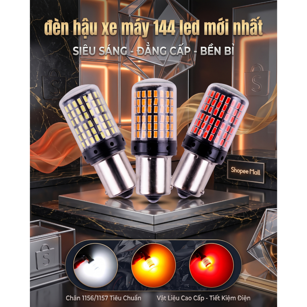 Bóng đèn Led xi nhan T20 1156, 1157 144Smd hàng xịn