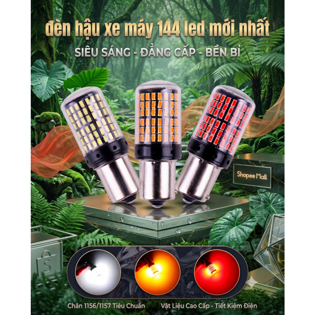 Bóng Đèn Led 144SMD Lắp Đèn Xi Nhan, Hậu, oto CHÂN 1156