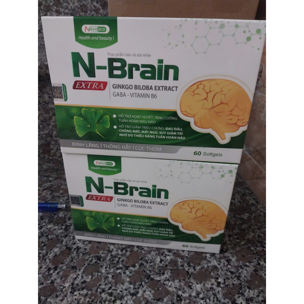 N - Brain Extra hỗ trợ hoạt huyết tăng cường tuần hoàn não hộp 60  viên