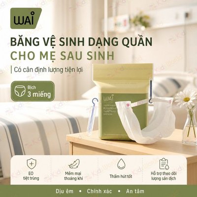 Băng vệ sinh Wai dành cho mẹ sau sinh Miếng lót sản dịch cho mẹ bầu sau sinh siêu thấm hút KidsWorld