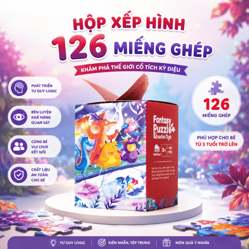 Bộ Xếp Hình MyndToys Fantasy Puzzle Sneakout Night 126 Mảnh – Puzzle Phát Triển Tư Duy Cho Bé 3+