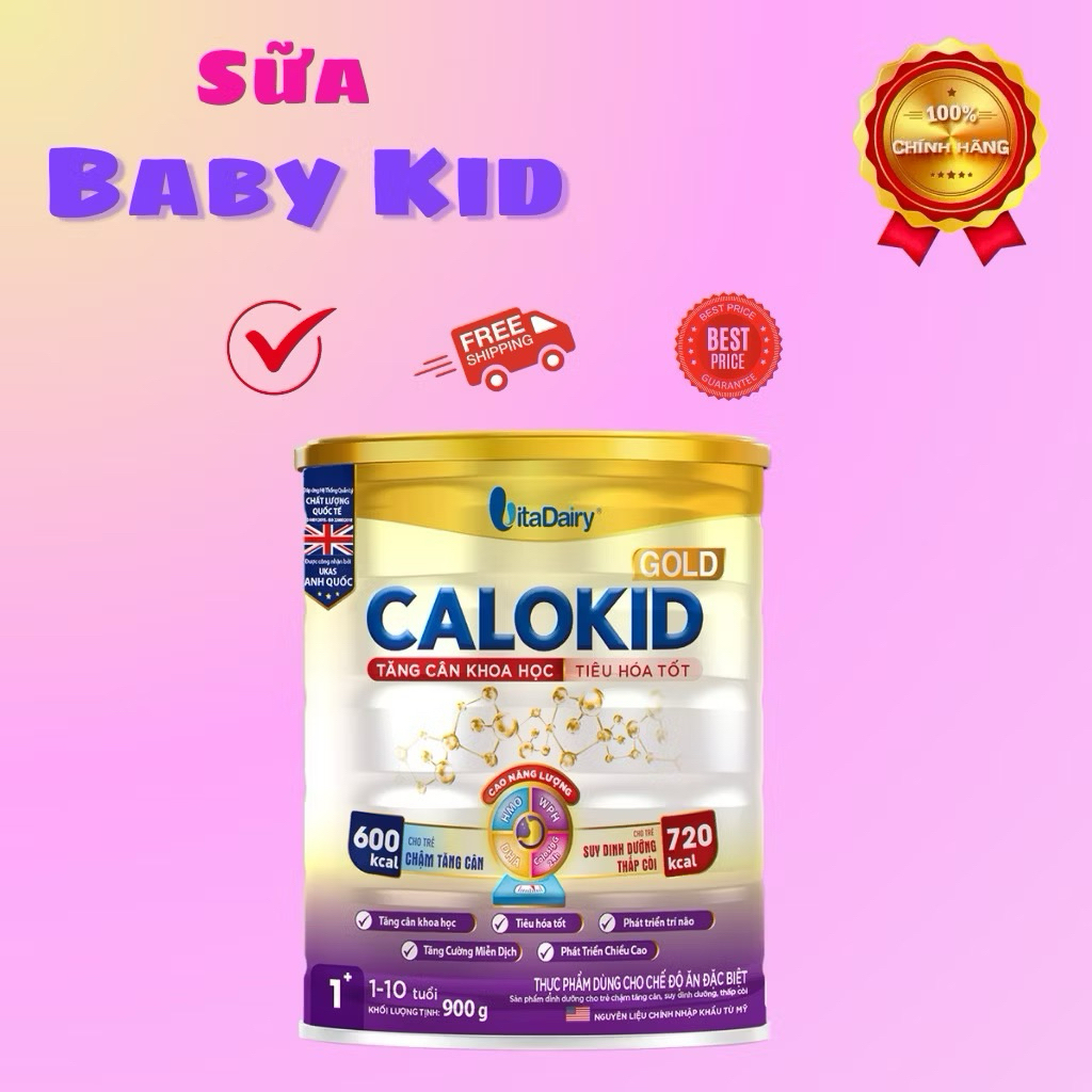 CALOKID Gold 1+(1-10 tuổi)lon 400gr(DATE MỚI NHẤT-A)