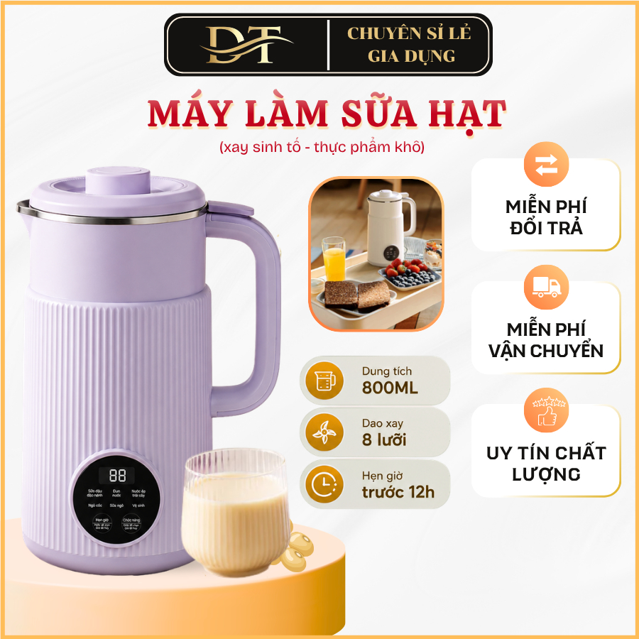 Máy Làm Sữa Hạt OSTMARS 800ML – Máy Xay Nấu Đa Năng Xay Mịn, Hẹn Giờ Thông Minh