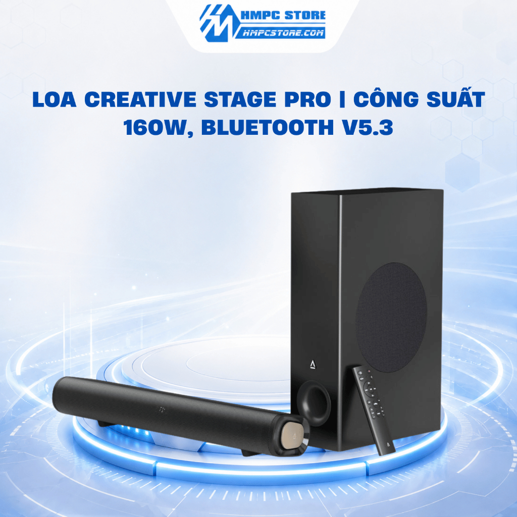 Loa CREATIVE Stage Pro | Công suất 160W, Bluetooth v5.3, Bảo hành 12 tháng