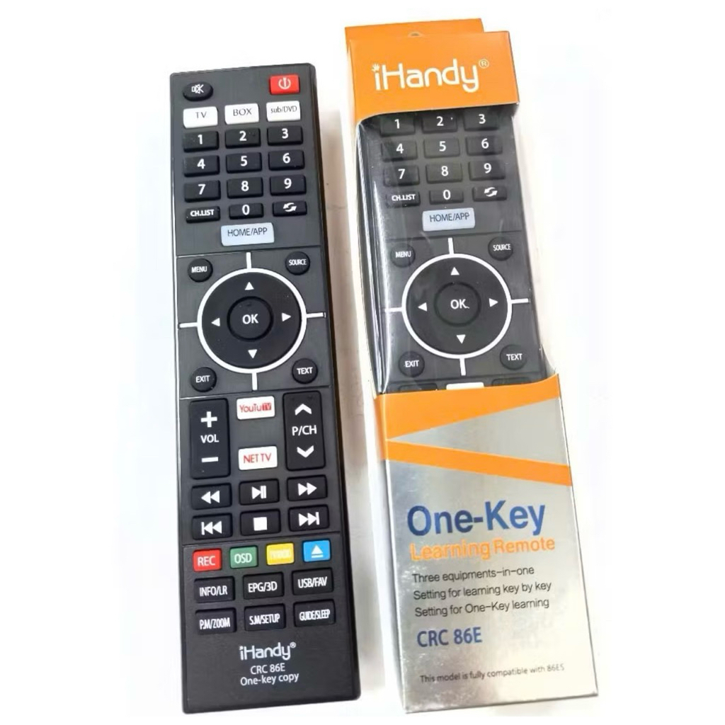 Điều khiển học lệnh iHandy CRC 86E, Remote Điều khiển học lệnh Tivi, Máy chiếu, Đầu kỹ thuật số, Đầu