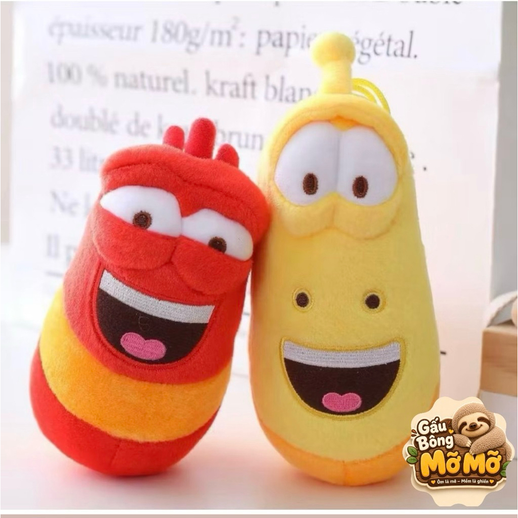 Gấu bông Sâu Larva tinh nghịch siêu cute hàng cao cấp mềm mịn - Gấu Bông Mỡ Mỡ